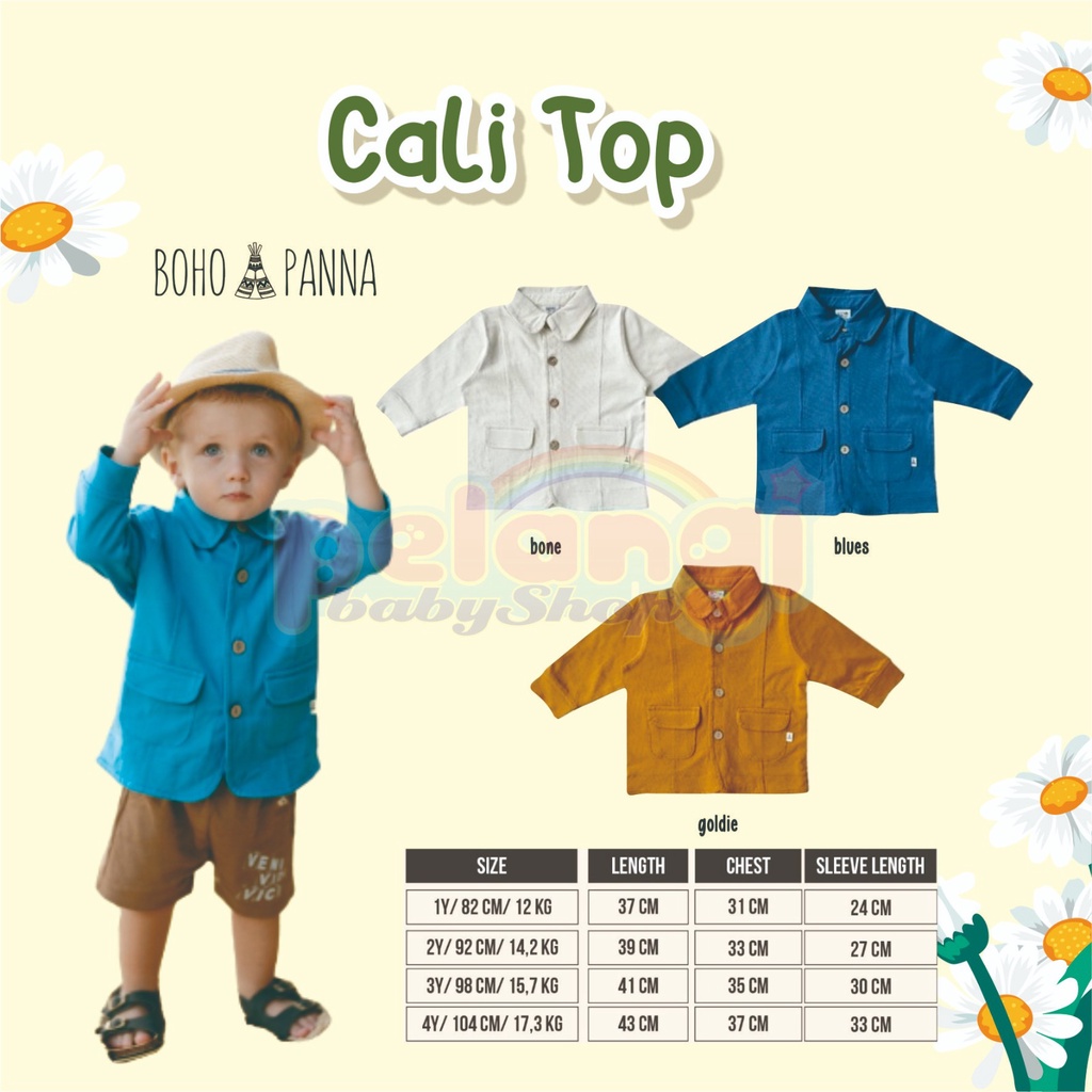 BOHOPANNA | BOHO | BOHO PANNA CALI TOP | KEMEJA ANAK LAKI LAKI | KEJEMA ANAK HITS | KEMEJA ANAK KEKINIAN | BAJU ANAK LAKI LAKI