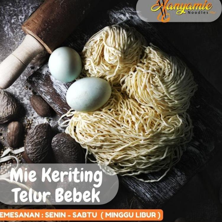 

✨TERBARU✨ Mie ayam bakmi mentah hanyamie dengan telur bebek isi 10 pcs 
