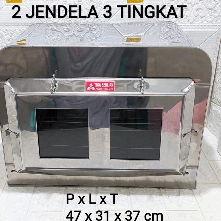 ► OVEN KUE KERING KOMPOR MANUAL TIGA BERLIAN BESAR JUMBO STAINLESS STEEL 3 SUSUN TANGKRINGAN ✯