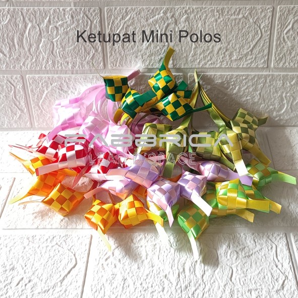 

[12Pcs] Ketupat Lebaran Ketupat Hiasan Pita Gantungan Ketupat Polos 063