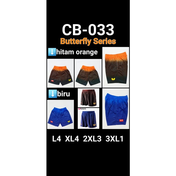 CELANA PENDEK TENIS MEJA / PINGPONG COTTON JERSEY IMPORT CB033