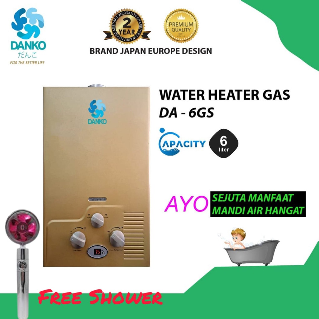 Water Heater Gas Danko 6L DA-6GS !!!