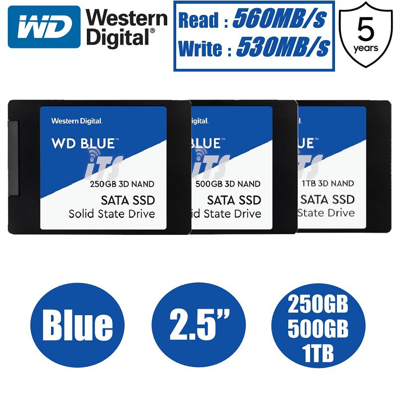 【READY STOCK】WD Blue SSD 3D Nand 250GB Sata 3 - WD Blue 3D 250 GB 2.5&quot;