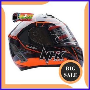 accessories HELM NHK TERMINATOR MOTIF DEFENDER ORANGE BLACK HELM TERLARIS 140ZZ3