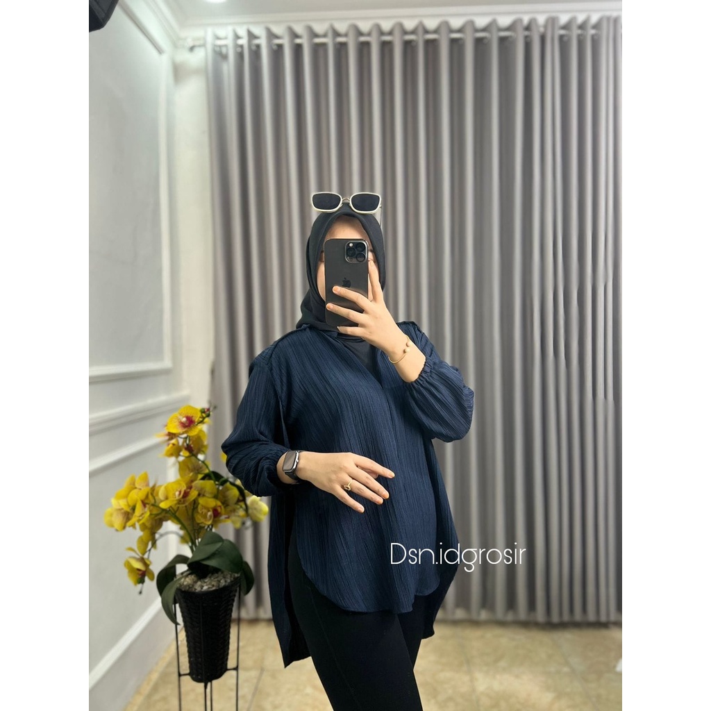 Kemeja Blouse wanita Lady Crush / Kemeja Style Korea outer kekinian style korean