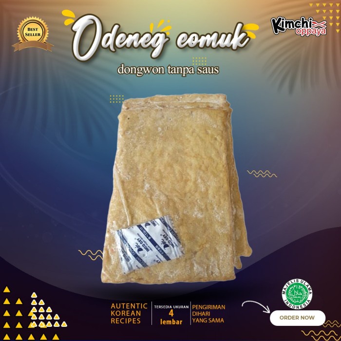 

Odeng Eomuk 4 Lembar 200 Gram Tanpa Saus Odeng Saja Enak