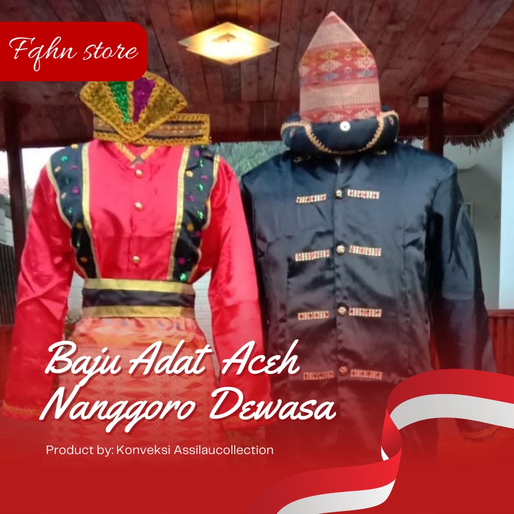 Baju Adat Dewasa Aceh Nanggoro satuan (Laki/Cewek)