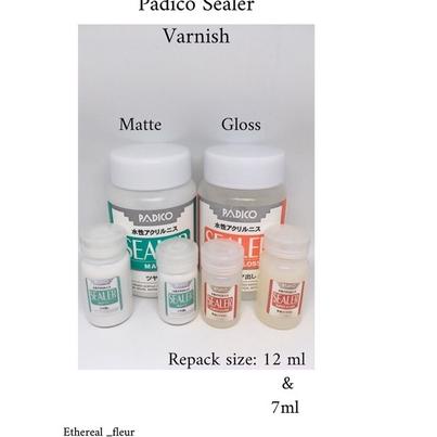 

Sikat Habis Sealer Padico gloss 12 ml & Matte Tester ( Repack) vanish Gloss glossy vanish Matte glaze varnish clay