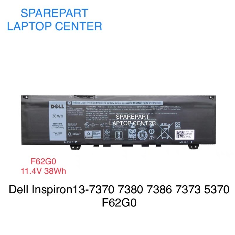Baterai Dell Inspiron 5370 7370 7373 7380 P83G RPJC3 F62G0 F62GO