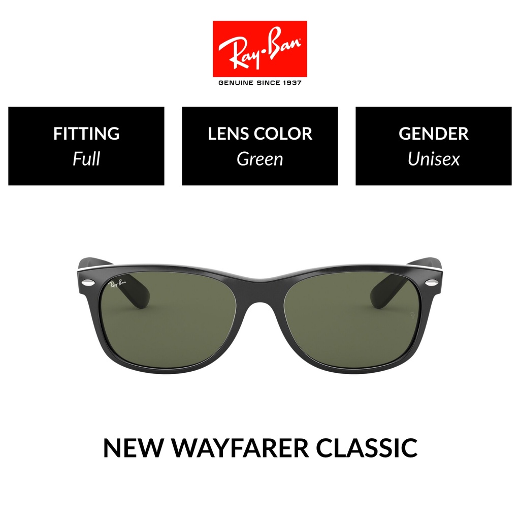 RAY-BAN New Wayfarer  | RB2132F 901 | Full Fitting | Sunglasses | 58mm