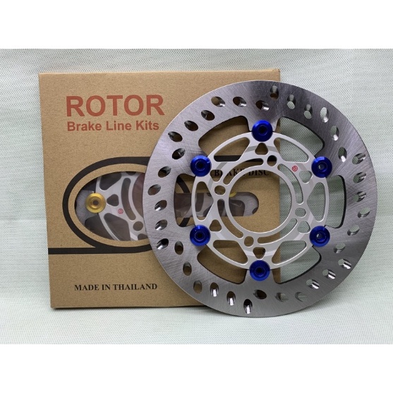 Piringan Cakram Disc Rotor RT-120 3 Dimensi CNC 220mm Front Disc Breke 220mm 3D lubang 4 universal