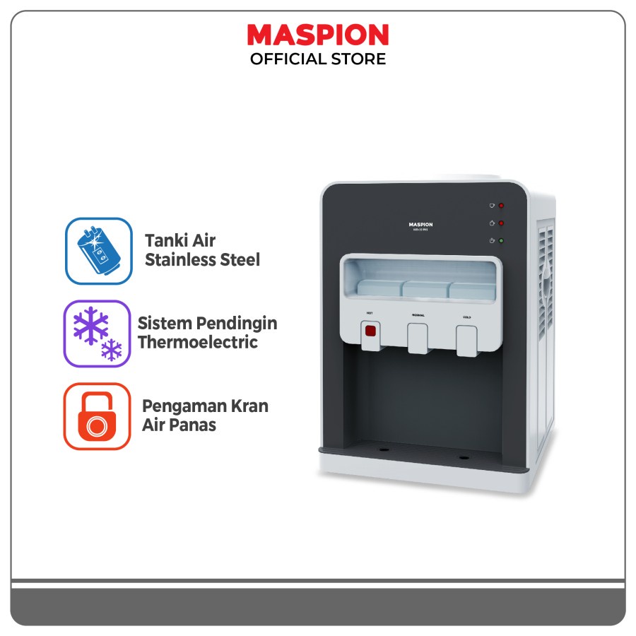 Maspion MD-19 PAS . Dispenser Air Portable Panas Normal Dingin . Baru