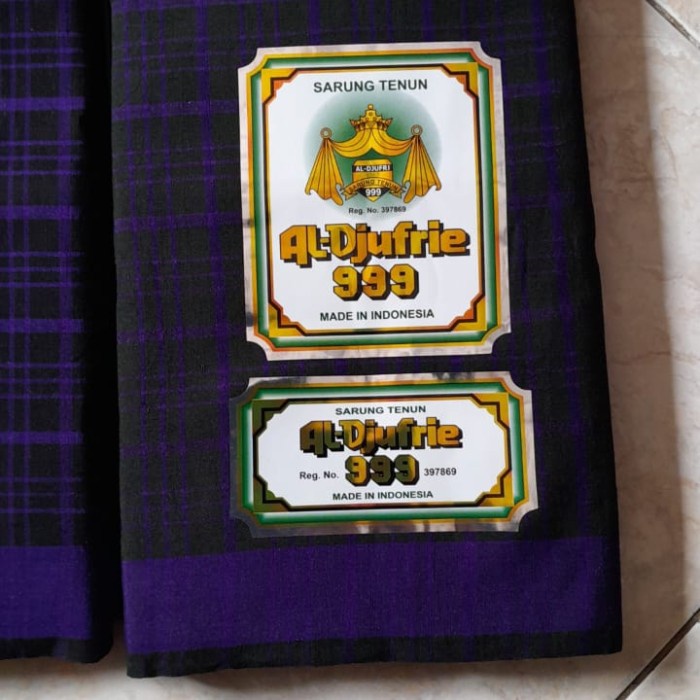 Sarung Tenun Al djufri kotak kupang sarung sutra tenun asli