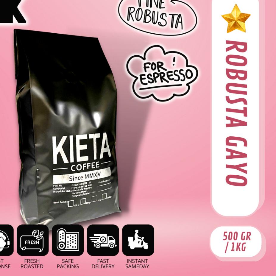 

✮ Biji Kopi Fine Robusta Aceh Gayo 1kg ℮