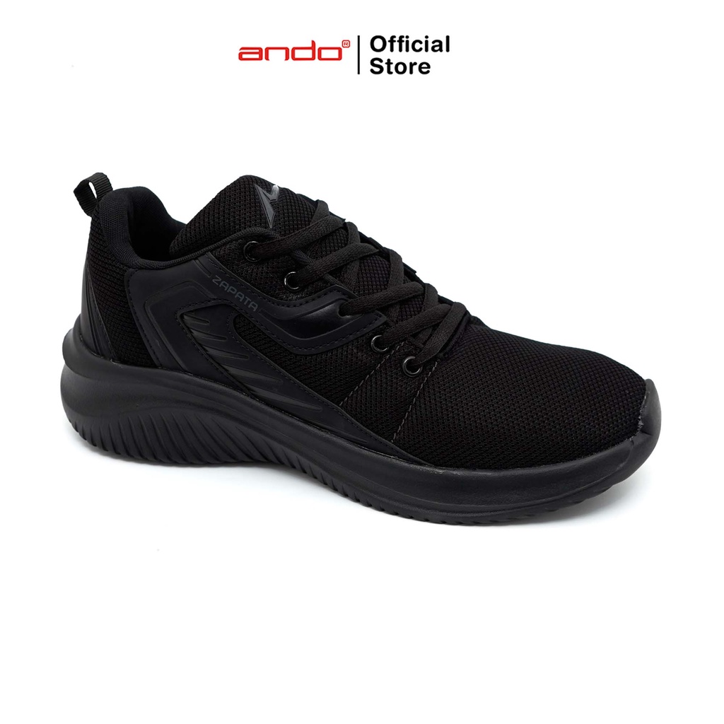 Ando Official Sepatu Sneakers Zapata Pria Dewasa - Hitam/Hitam