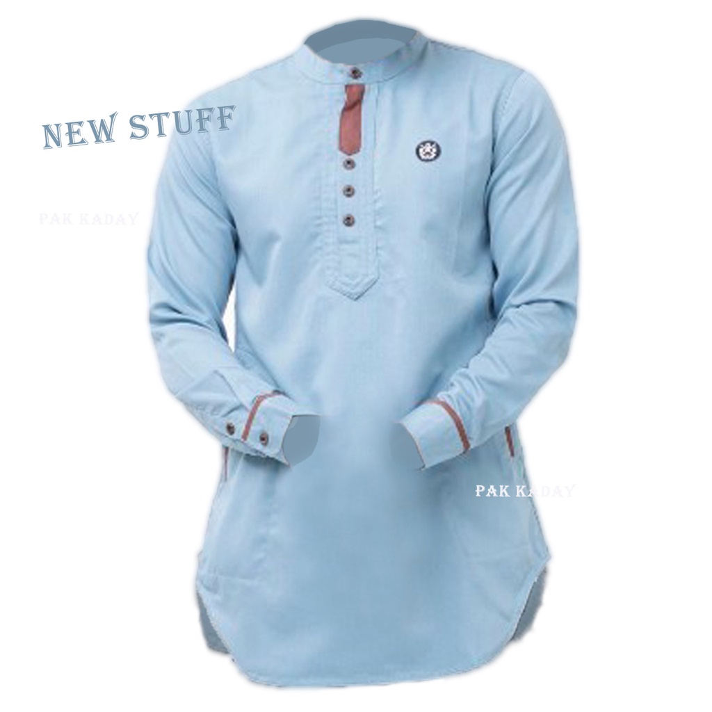 Baju muslim lengan panjang model terbaru / model baju koko kurta panjang lengan / koko kurta putih /