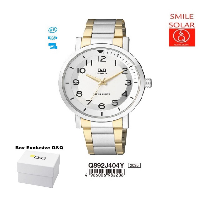 Jam Tangan Pria Casual Business Rantai Stainless Steel Analog Original Q&amp;Q QnQ QQ Q892 QB80 Series