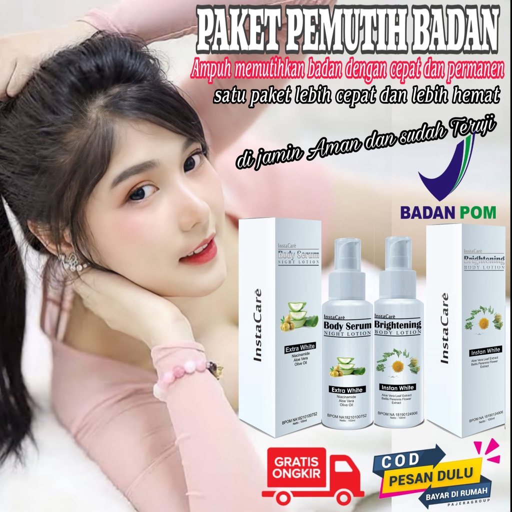 paket Hb dosting asli bpom lotion pemutih badan seketika permanen cepat handbody pencerah seluruh tu