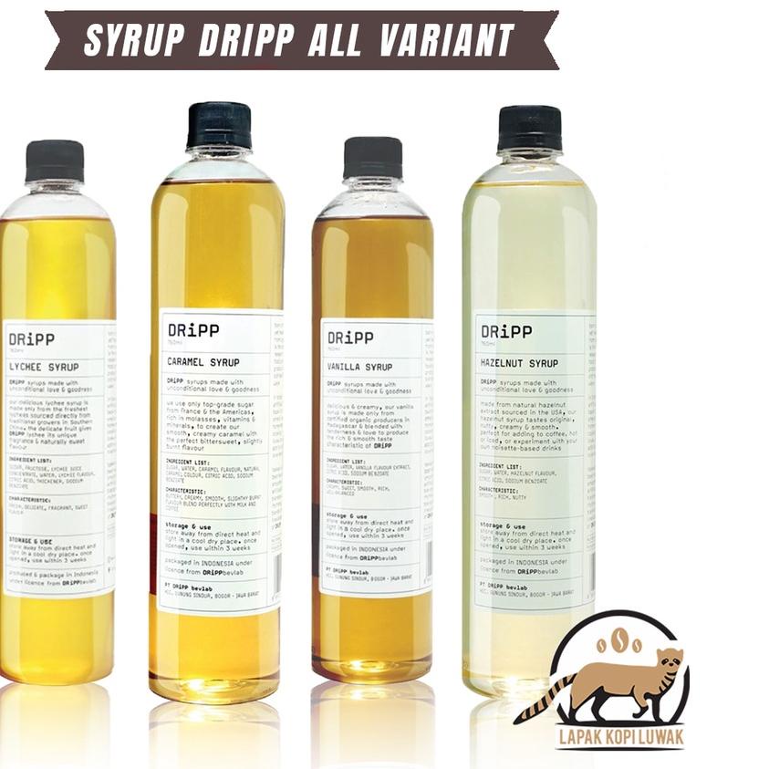 

✲ Dripp Syrup All Variant - Sirup Dripp Pandan, Caramel, Hazelnut, Vanilla, Lychee, Palm Sugar ➨