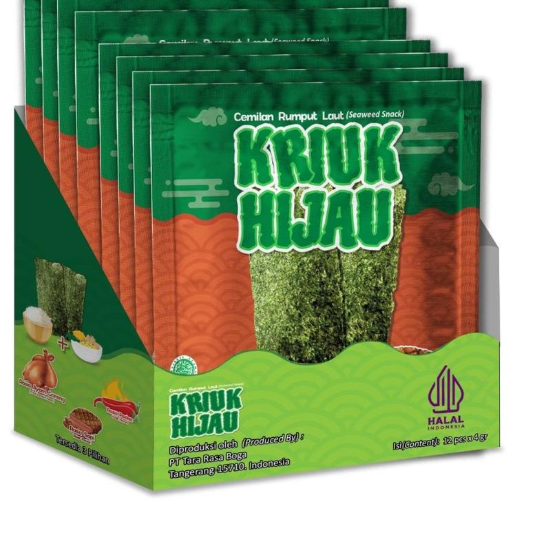 

Disc XtraP5b5A Rumput Laut Kriuk Hijau | 1 Box isi 12 Sachet