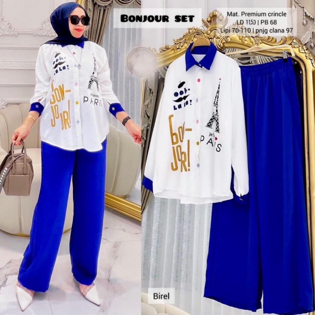 BONJOUR ONESET SUBLIM BAHAN CRINKLE AIRFLOW TERBARU