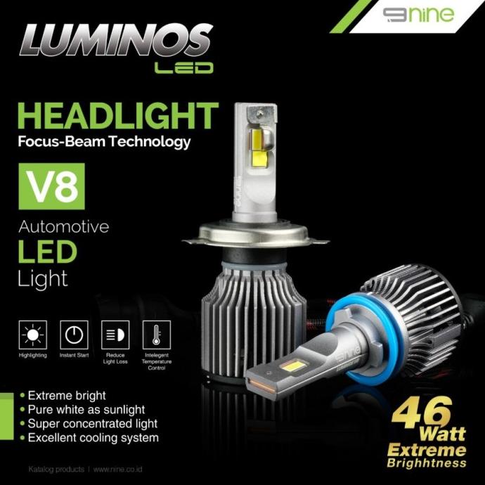 9NINE LUMINOS LED LAMPU MOBIL V8 EXTREME BRIGHT FOGLAMP HEADLAMP