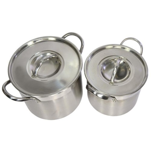 Panci Supra Stock Pot 2 Set Stainless Steel 12QT/16QT