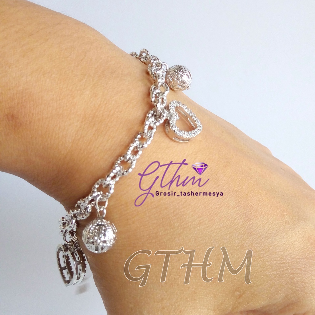 Gelang Love Rante Mocido Anti karat Model Fashion Kasual Perhiasan Import Kualitas Premium bcg001