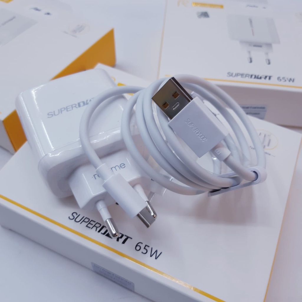 Charger Realme 65W Original 100% USB Type C Super Dart 65W