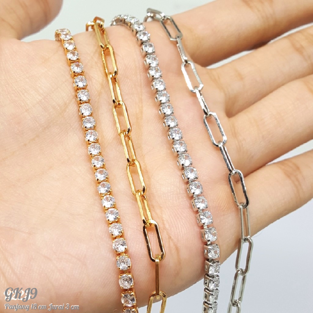 PGX Gelang Tangan Xuping Wanita Perhiasan Lapis Emas Aksesoris Fashion Premium - R366