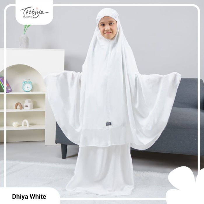 MUKENA PUTIH ANAK TAZBIYA DHIYA WHITE SERIES