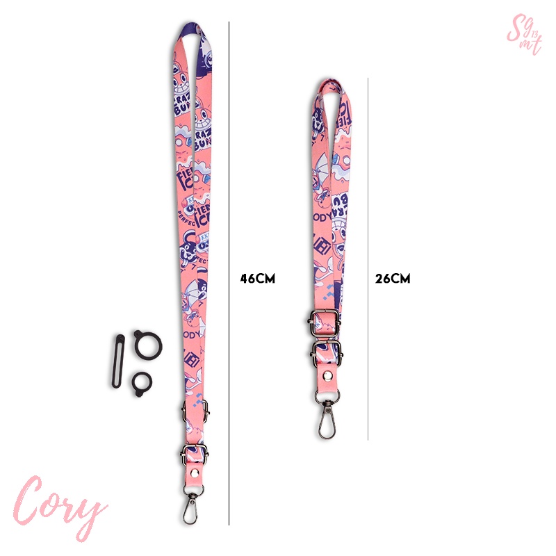 Lanyard Sigmat13 Gantungan id card Printing name tag Premium Cory Adjustable