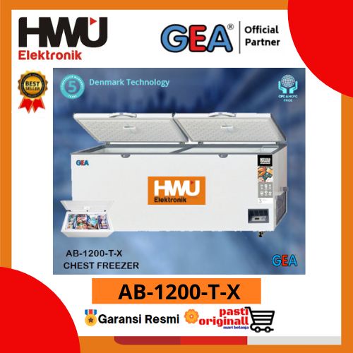 GEA AB1200TX LEMARI PEMBEKU DOUBLE COMPRESSOR / CHEST FREEZER BOX 1050 LITER AB-1200-T-X