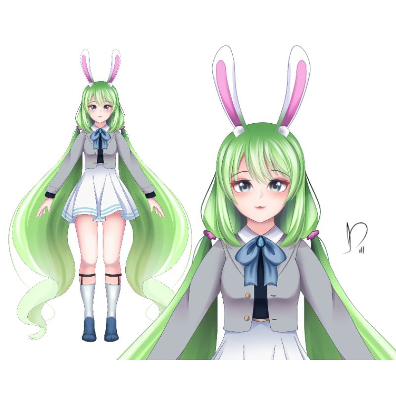 Vtuber Model + Cutting Part Commission