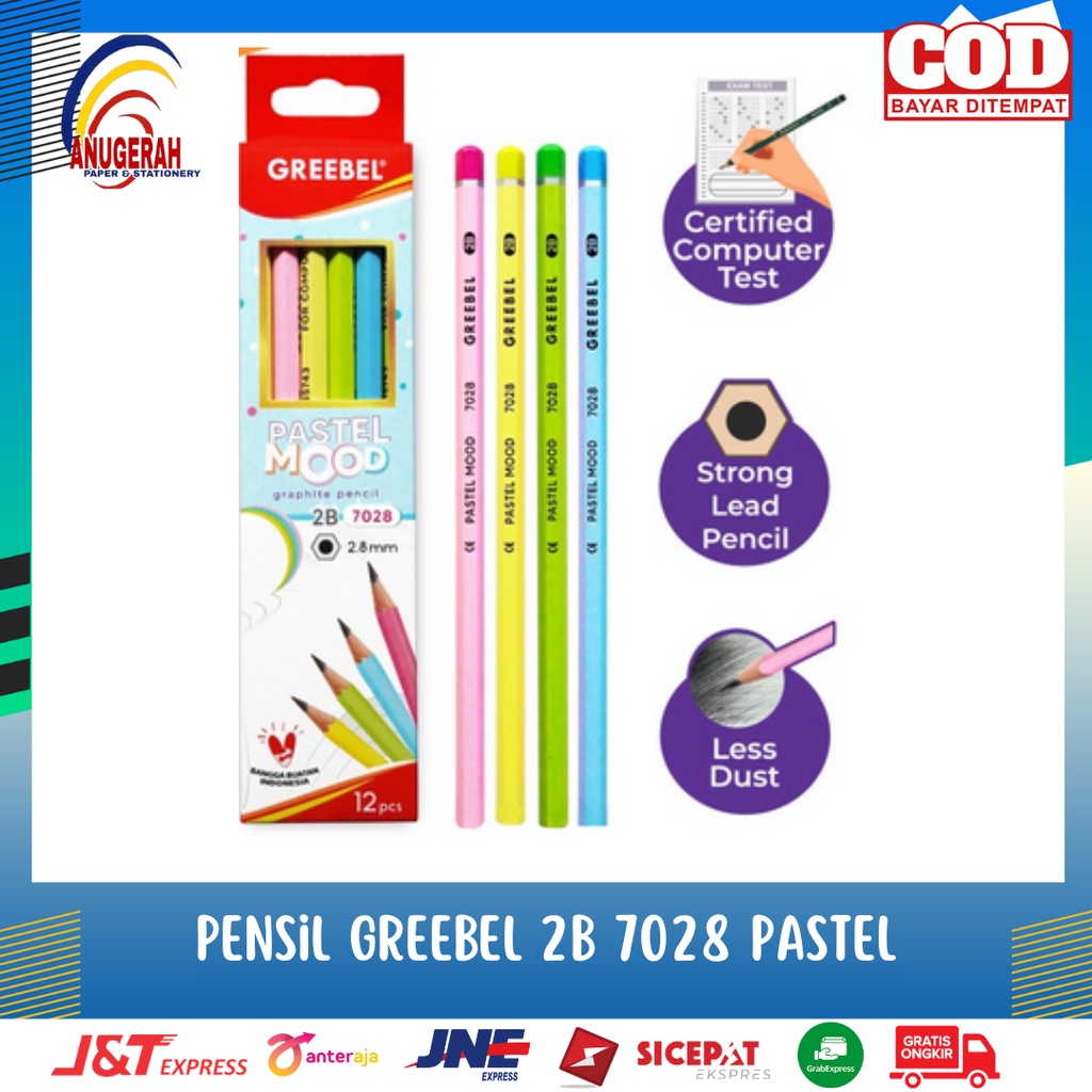 

Grafit Graphite PENCIL 2B 7028 PASTEL MOOD (LSN)/PENSIL GREEBEL 7028