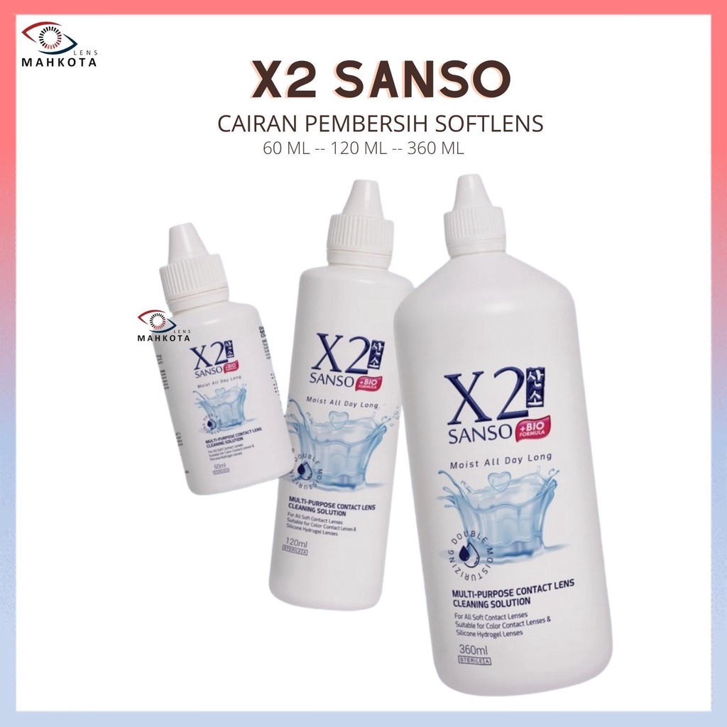 CAIRAN SOFTLENS X2 SANSO 120ML / AIR SOFTLENS / CAIRAN PEMBERSIH SOFTLENS 120 ML