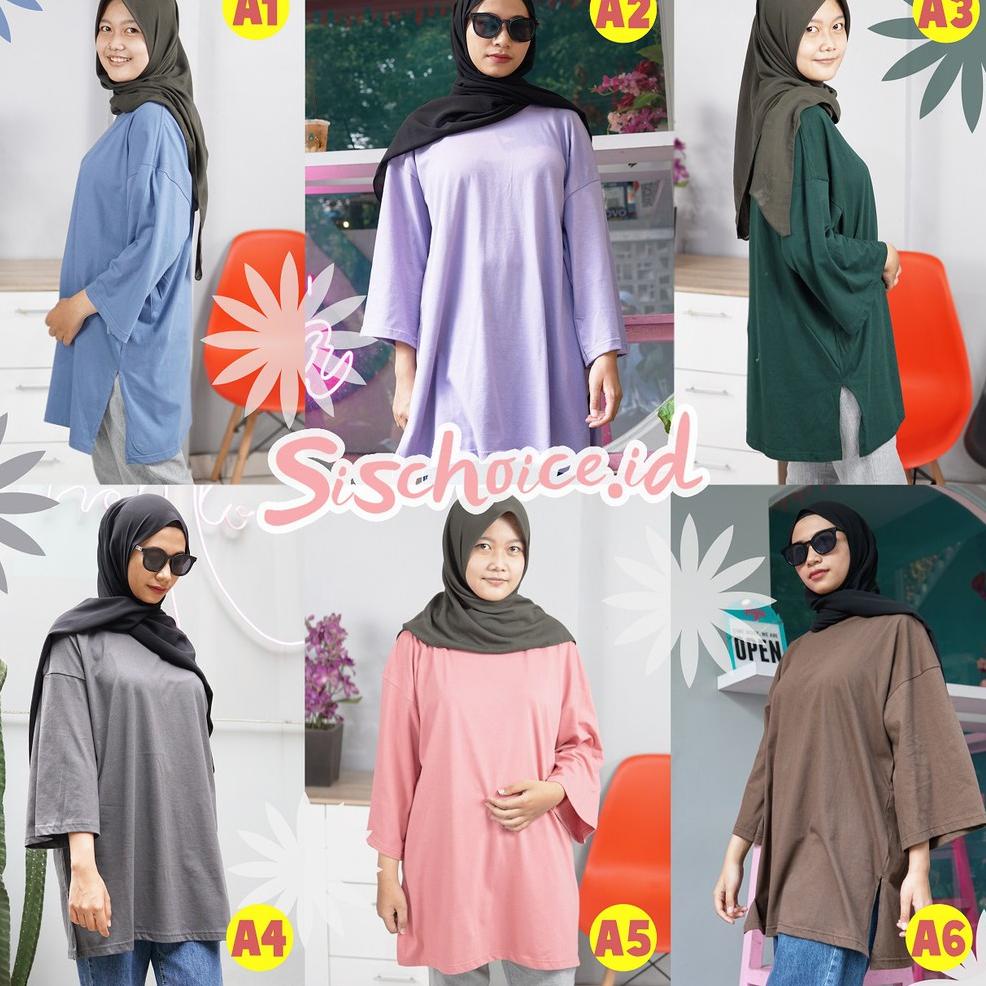 TERPERCAYA KAOS OVERSIZE WANITA POLOS / BASIC OVERSIZE TOP POLOS / TSHIRT OVERSIZE WANITA / KAOS WAN