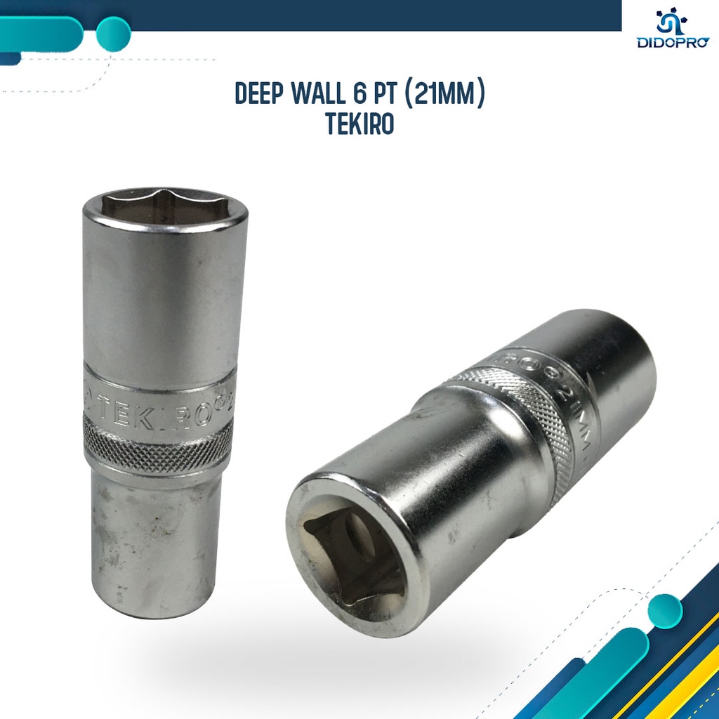 TEKIRO 1/2 INCH KUNCI SOCK DEEP WALL 6 PT 12 PT 21 MM / MATA SOK PANJANG / ANAK SOK PANJANG / TOOLS