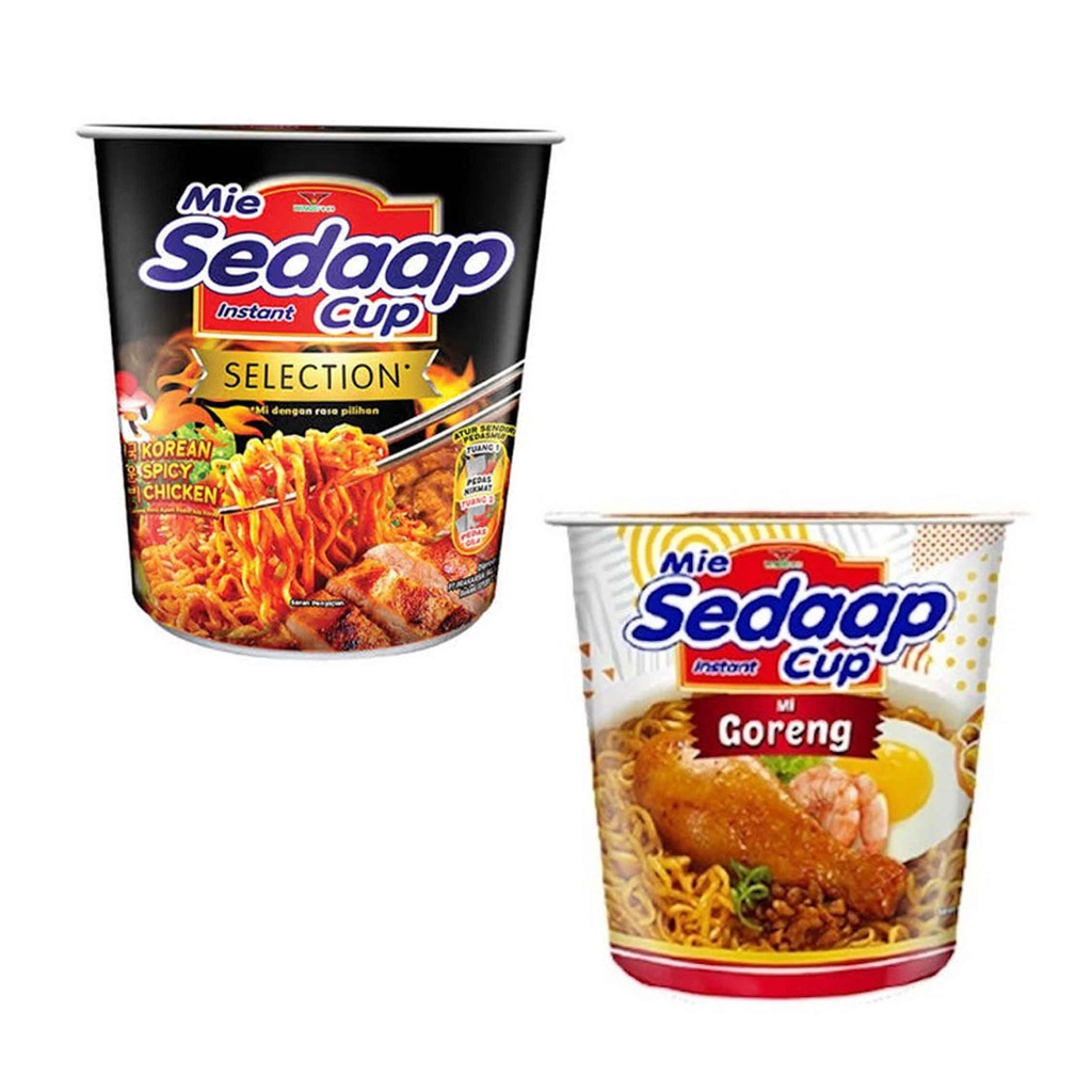 MIE SEDAAP/ CUP 2 VARIAN RASA MIE GORENG/ SEDAP CUP