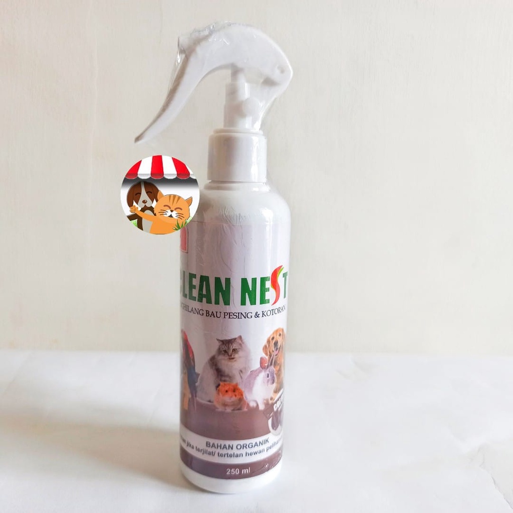 Clean Nest Penghilang Bau Kotoran Dan Pesing Hewan 250ml