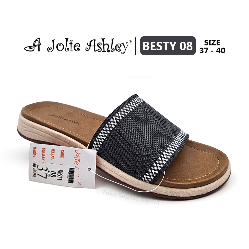 Sandal Anak Remaja Perempuan – Sandal Wanita Dewasa – JOLIE ASHLEY – BESTY 08 – Size 37-40 – Slip On