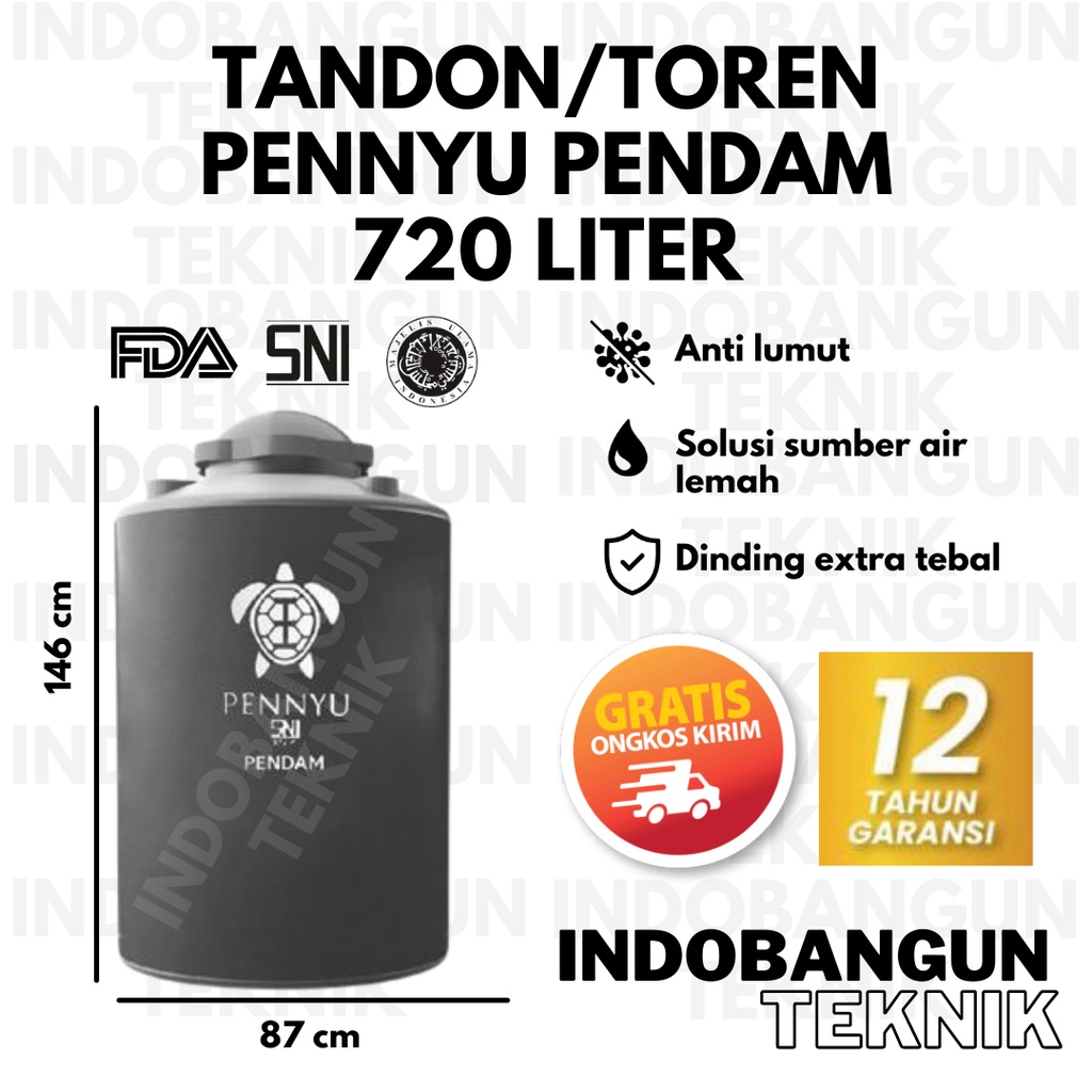 Tandon Toren Tangki Air Pennyu 700 Liter 720 Liter Pendam Tanam Underground Garansi 12 Tahun Penyu