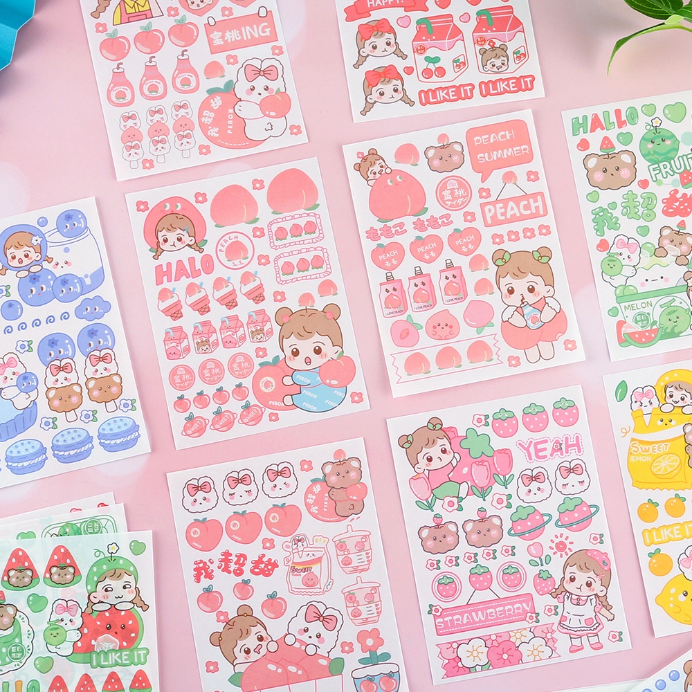 Stiker Buku Akhican Cute / Stiker Lucu / Stiker Buku Cute