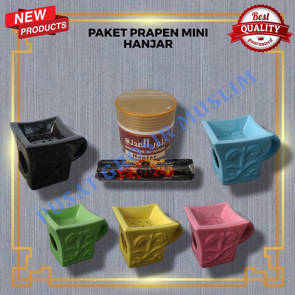 Promo Paket Buhur Al Adnee Bakaran Dupa Keramik Mini + Arang Briket