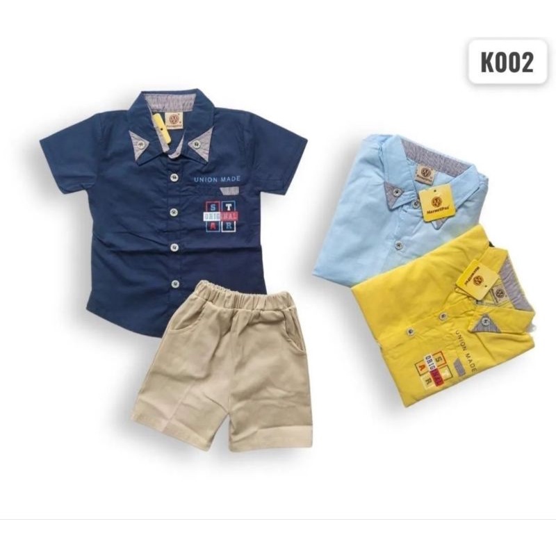 Setelan Anak Laki-Laki Kemeja Maxwellpro Usia 2th-6th