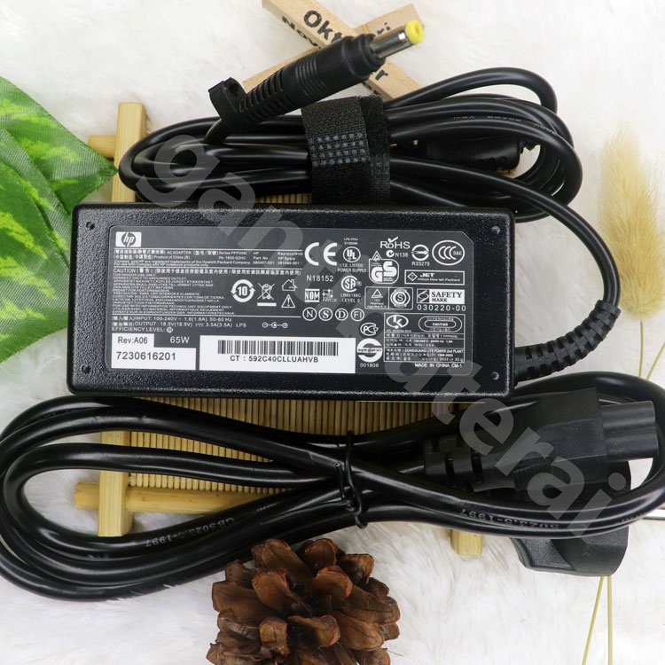 Adaptor Charger HP 500 510 520 DV1000 DV2000 DV6000 Compaq CQ510 V3000 V3500 3.5a 4.8x1.7mm