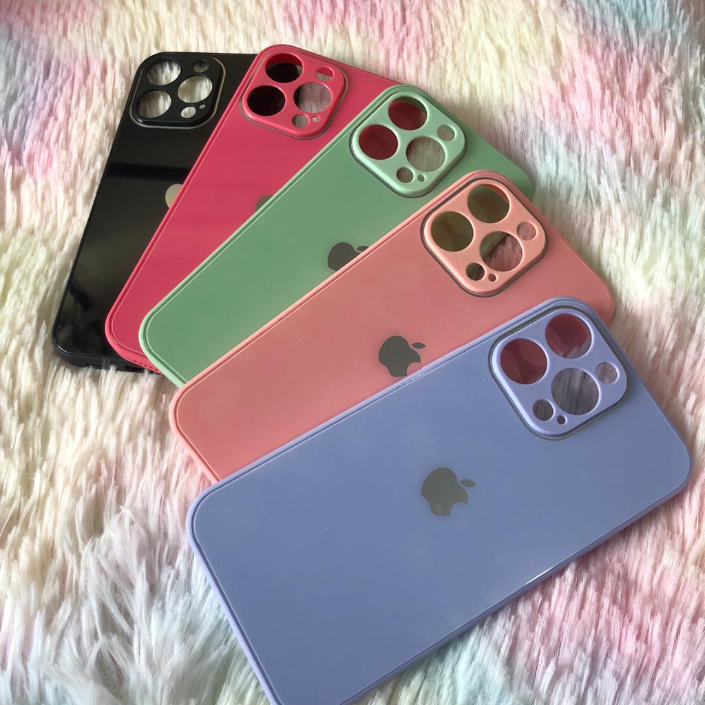 Case Silicone+Glass Full Cover Untuk iPhone 7/8/SE/7Plus/8Plus/X/Xs/Xr/XsMax/11/11Pro/11ProMax/12/12Mini/12Pro/12ProMax/13/13Mini/13Pro/13ProMax/14/14Plus/14Pro/14ProMax