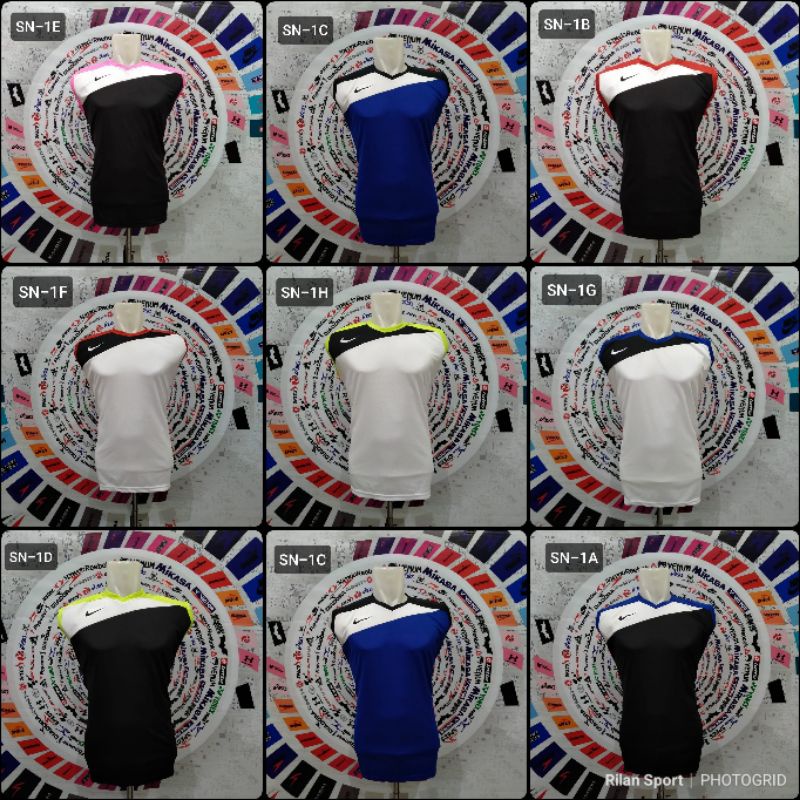 Singlet sepakbola tanktop futsal sleeve less sport atasan olahraga pria logo bordir kaos bola tanpa lengan lekbong futsal yukensi bulutangkis voli