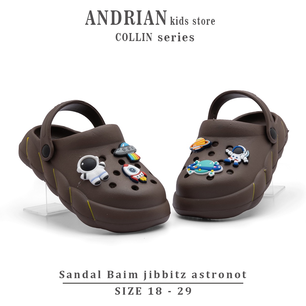 Sandal Anak laki-laki baby boys model baim jibbitz astronot NEW