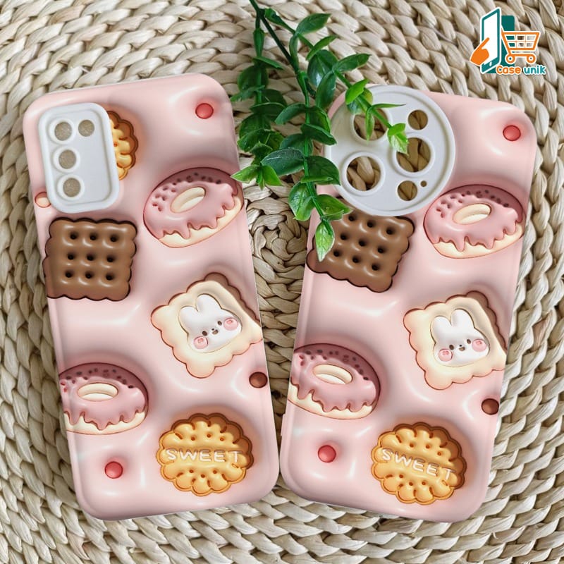 SS146 SOFTCASE MOTIF COOKIES AKSEN 3D FOR XIAOMI REDMI 4A 5A 6A 8 8A 9 9A 9C 9T 10 10C 12T PRO 12C 11A NOTE 5 6 7 8 9 10 10S 11S 11 11E 12 PRO 12 PRO PLUS POCO C40 M2 M4 PRO M5 MI A1 4G CS5395